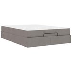 vidaXL Cadre de lit avec matelas avec matelas 2 Pièces Taupe tissu