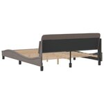 vidaXL Cadre de lit sans matelas taupe 160x200 cm tissu