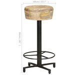 vidaXL Tabourets de bar lot de 2 66 cm bois de manguier massif