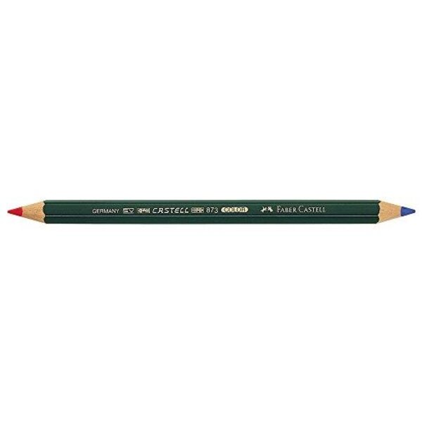 Crayon bicolore CASTELL COLOR 873 Rouge et Bleu FABER-CASTELL