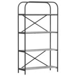 vidaXL Étagère Sonoma gris 80 x 30 x 146 cm Bois d'ingénierie