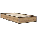 vidaXL Cadre de lit Chêne artisanal 80 x 200 cm Bois d'ingénierie