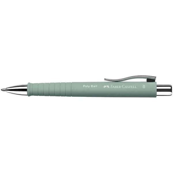 Stylo-bille rétractable poly ball xb vert menthe encre bleu x 5 faber-castell