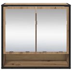 vidaXL Étagère Murale avec étagère Chêne artisanal 65 x 20 x 60 cm