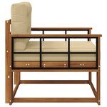 vidaXL Sofa de milieu extérieur Naturel