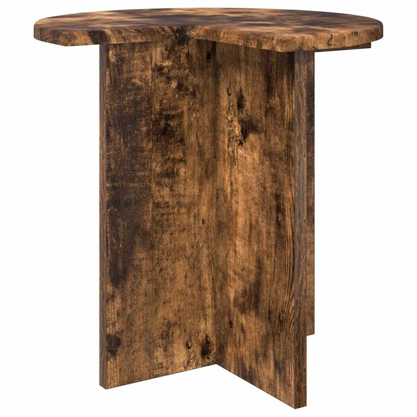 vidaXL Table d'appoint Chêne fumé Ø 39 x 38 cm Bois d'ingénierie
