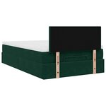 vidaXL Cadre de lit ottoman avec matelas vert foncé 120x200 cm velours