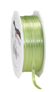 Satin double face 50-m-rouleau 3 mm pistache