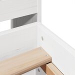 vidaXL Cadre de lit sans matelas blanc 140x200 cm bois de pin massif