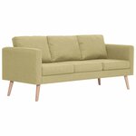 vidaXL Canapé à 3 places tissu vert