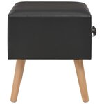 vidaXL Tables de chevet 2 Pièces Noir 40x35x40 cm Similicuir