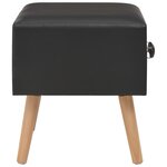 vidaXL Tables de chevet 2 Pièces Noir 40x35x40 cm Similicuir