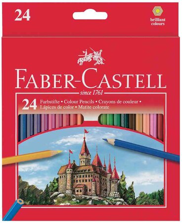 Etui de 24 Crayons de couleur hexagonal CASTLE Assortis FABER-CASTELL