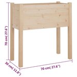 vidaXL Jardinière 70x31x70 cm bois de pin massif