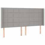 vidaXL Sommier à lattes de lit matelas LED Gris clair 160x200 cm Tissu