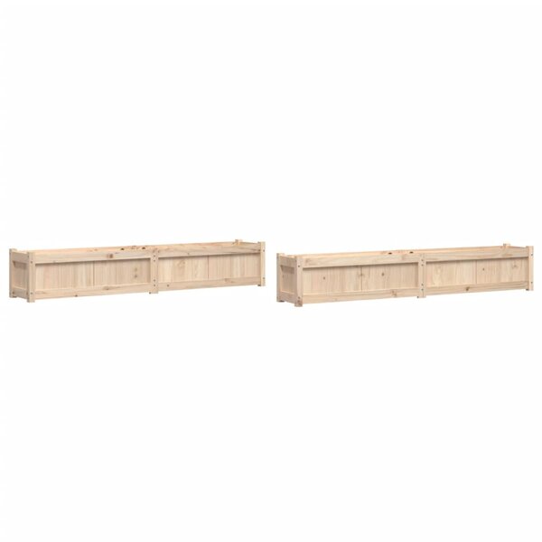vidaXL Jardinières 2 Pièces bois de pin massif