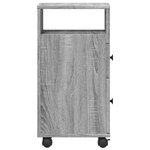 vidaXL Meuble étroit de salle de bain à roulettes sonoma gris