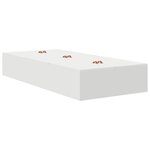 vidaXL Cadre de lit avec rangement Blanc 90 cm Bois d'ingénierie