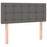 vidaXL Sommier à lattes de lit matelas LED gris 120x190 cm similicuir
