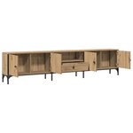 vidaXL Meuble TV à tiroir chêne artisanal 200x25x44 cm bois ingénierie