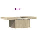 vidaXL Table basse chêne sonoma 80x55x40 cm bois d'ingénierie