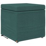 vidaXL Tabouret Vert foncé 41 x 41 x 40 cm Tissu et bois stratifié