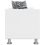 vidaXL Canapé à 2 places cuir artificiel blanc