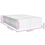 vidaXL Cadre de lit sans matelas noir 140x200 cm tissu