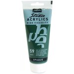 Peinture studio acrylique tube vert de vessie 100 ml pébéo