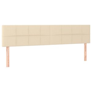 vidaXL Têtes de lit 2 Pièces Crème 100x5x78/88 cm Tissu