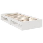 vidaXL Lit de jour avec matelas blanc 90x190 cm bois de pin massif
