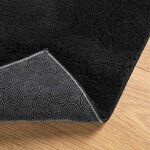 vidaXL Tapis doux à poils moyens et lavable HUARTE Noir 300 x 80 cm