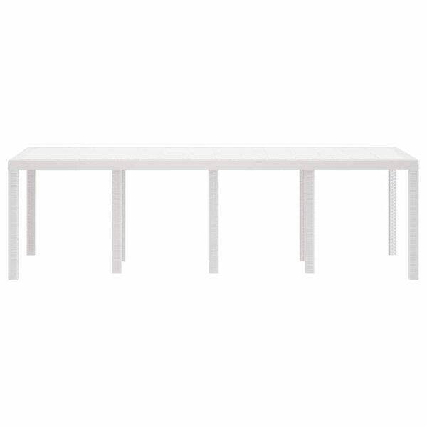 vidaXL Table de Jardin Blanc 250 x 100 x 73 cm polyrotin