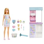 Barbie - coffret marchande de glaces - poupée - des 3 ans