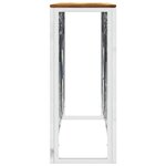 vidaXL Table console argenté acier inoxydable et bois massif d'acacia