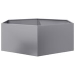 vidaXL Jardinière hexagone 138x120x45 cm acier galvanisé