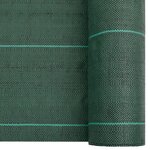 vidaXL Membrane anti-mauvaises herbes vert 1x5 m PP
