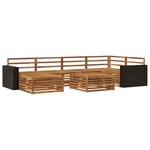 vidaXL Ensemble de canapés d'extérieur 7 Pièces Naturel