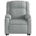 vidaXL Fauteuil inclinable de massage électrique Gris clair Tissu
