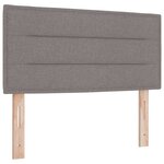vidaXL Lit à ressorts avec matelas Taupe 120 x 190 cm tissu