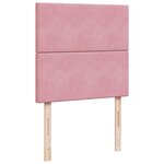 vidaXL Sommier à lattes de lit et matelas Rose 80x200 cm Velours