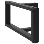 vidaXL Pieds de table basse en T  2 pièces  noir  70 x 25 x (30-31) cm  acier