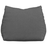 vidaXL Coussin de Dos Gris foncé 45 x 20 x 35 cm tissu