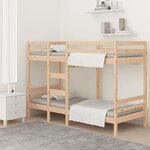 vidaXL Lit superposé sans matelas 80x200 cm bois de pin massif