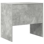 vidaXL Bureau en béton gris 80x50x76 cm en bois d'ingénierie