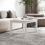 vidaXL Table basse Blanc 80x50x40 cm Bois massif de pin