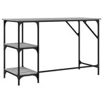 vidaXL Bureau sonoma gris 120x50x75 cm métal et bois d'ingénierie
