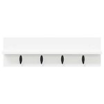 vidaXL Porte-manteau mural Blanc 60 x 10.5 x 18 cm Bois d'ingénierie