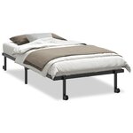 vidaXL Cadre de lit sans matelas pliable noir 100x200 cm acier