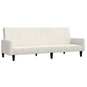 vidaXL Canapé-lit à 2 places crème velours